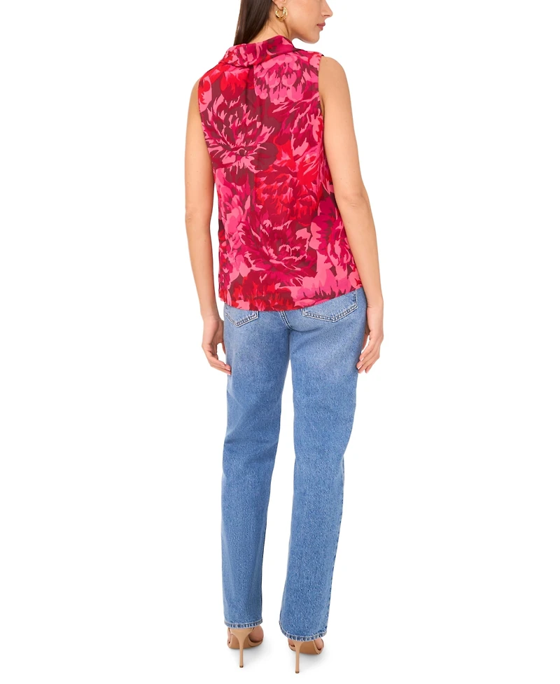 Vince Camuto Women's Floral Print Sleeveless Top