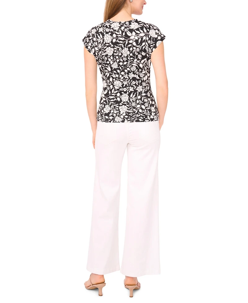 Vince Camuto Women's V-Neck Short Sleeve Top