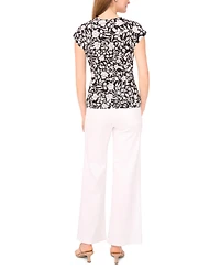 Vince Camuto Women's V-Neck Short Sleeve Top