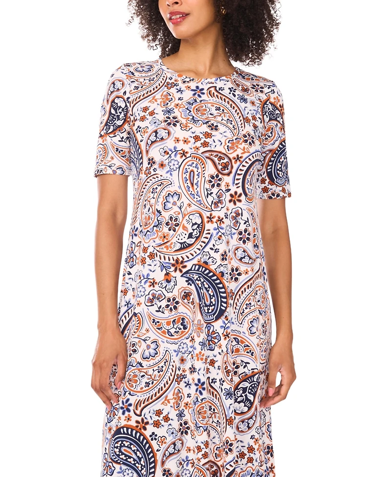 Vince Camuto Women's Crew Neck Maxi Dress
