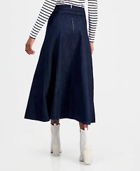 Guess Women's Ria Belted Denim Midi Skirt