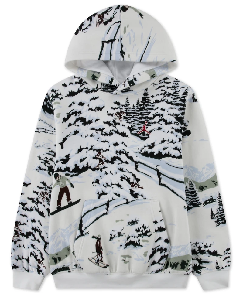 Jordan Boys 8-20 Brooklyn Holiday Printed Long-Sleeve Hoodie