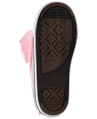 Converse Toddler Girls' Chuck Taylor All Star Bow 2V Fastening Strap Low Top Casual Sneakers from Finish Line