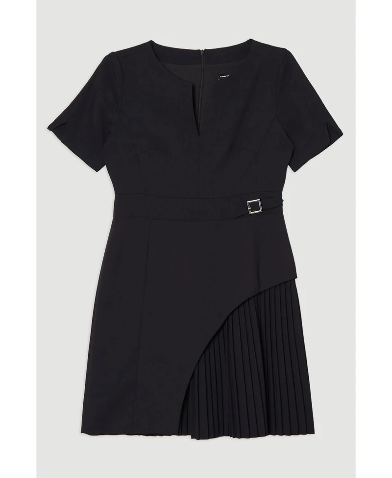 Karen Millen Women's Military Pleat Mini Dress