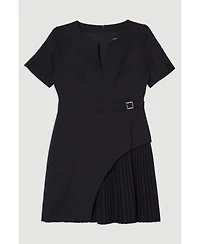 Karen Millen Women's Military Pleat Mini Dress