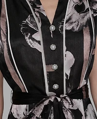 Karl Lagerfeld Paris Women's Printed Midi Dress