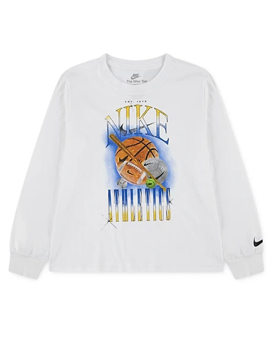 Nike Boys 2T-7 Athletics Multisport Crewneck T-Shirt