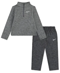 Nike Boys Toddler 2T-4T 2-Piece Quarter-Zip Sunset T-Shirt and Pants Set