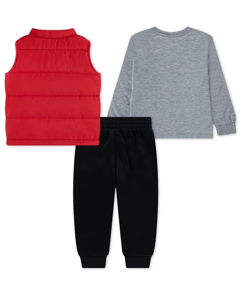 Nike Boys Toddler 2T-4T 3-Piece Sportswear Crewneck T-Shirt, Vest and Pants Set