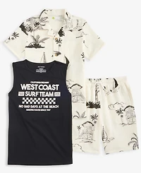 Epic Threads Boys 5-20 3-Pc. Gauze Resort Shirt, Tank Top & Shorts Set, Macy's Exclusive