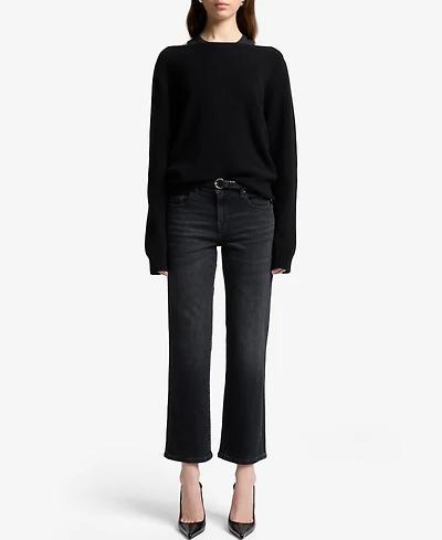 7 For All Mankind Women's Calie Straight Leg Ankle Jeans