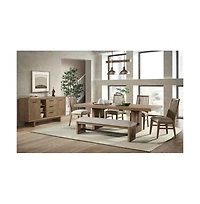 Intercon Bench, 64"" Backless in Weathered Oak