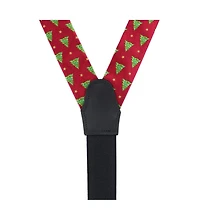 Trafalgar Men's Oh Christmas Tree Novelty Silk Button End Suspenders