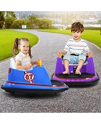 Costway 12V Vehicle 360° Spin Race Toy Kids Ride On Bumper Car with Remote Control