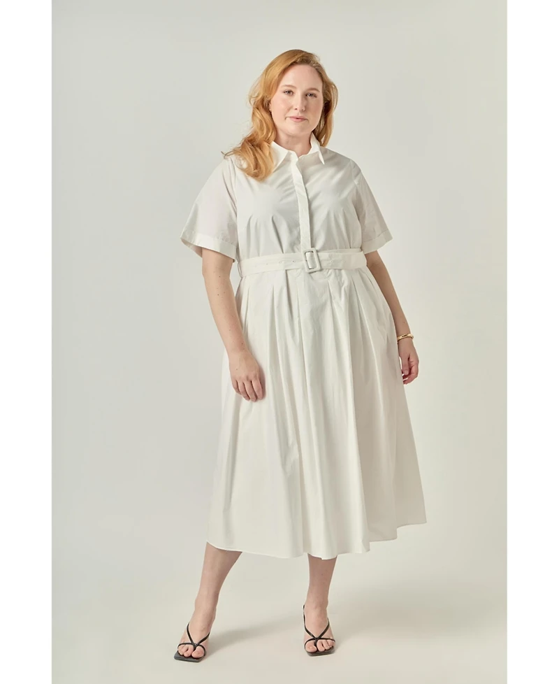 English Factory Plus Belted Midi Dress