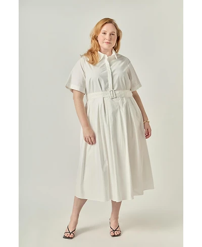 English Factory Plus Belted Midi Dress