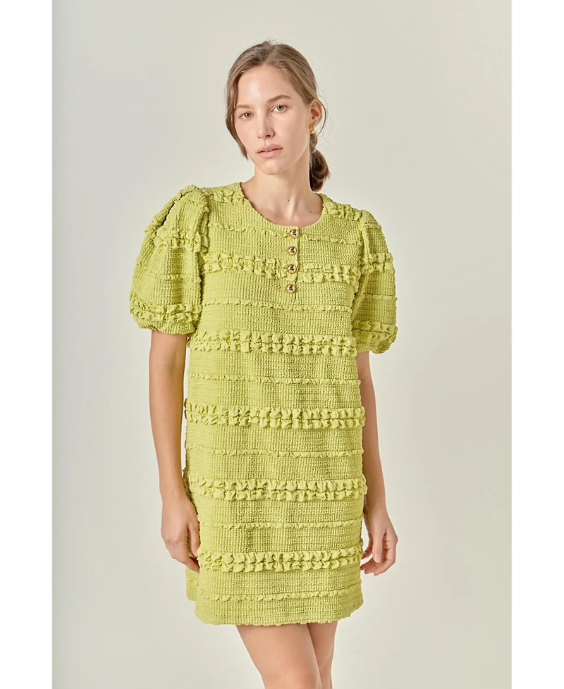 English Factory Women's Smocked Mini Dress