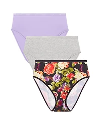 Avenue Women's Hi-Cut Cotton/Spandex Panty 3-Pack