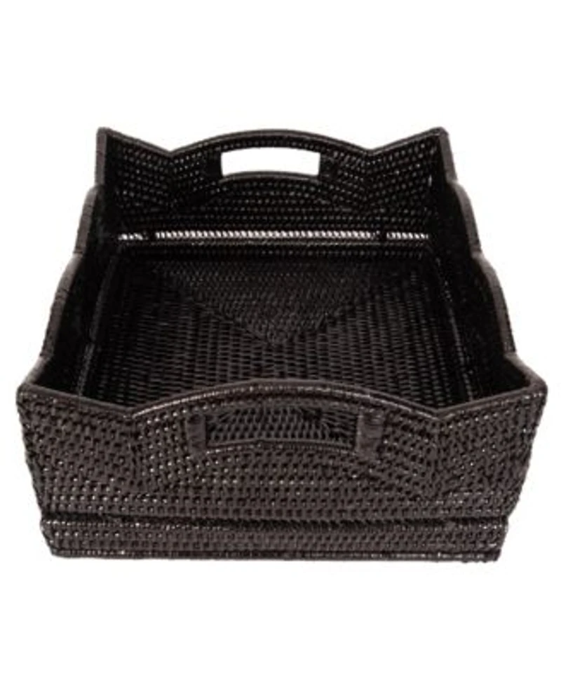 Artifacts Rattan Scallop Collection Shelf Basket