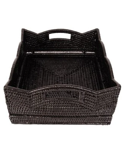 Artifacts Rattan Scallop Collection Shelf Basket
