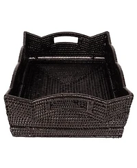 Artifacts Rattan Scallop Collection Shelf Basket