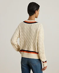 Lauren Ralph Petite Cable-Knit Cricket Sweater