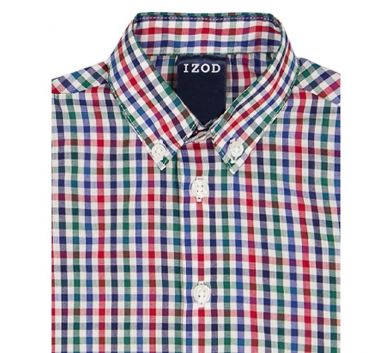 Izod Baby Boys 3-Piece Holiday Reindeer Sweater Vest, Shirt and Pants Set