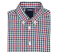 Izod Baby Boys 3-Piece Holiday Reindeer Sweater Vest, Shirt and Pants Set