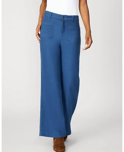 Cable & Gauge Women's High Rise Flare Twill Pant