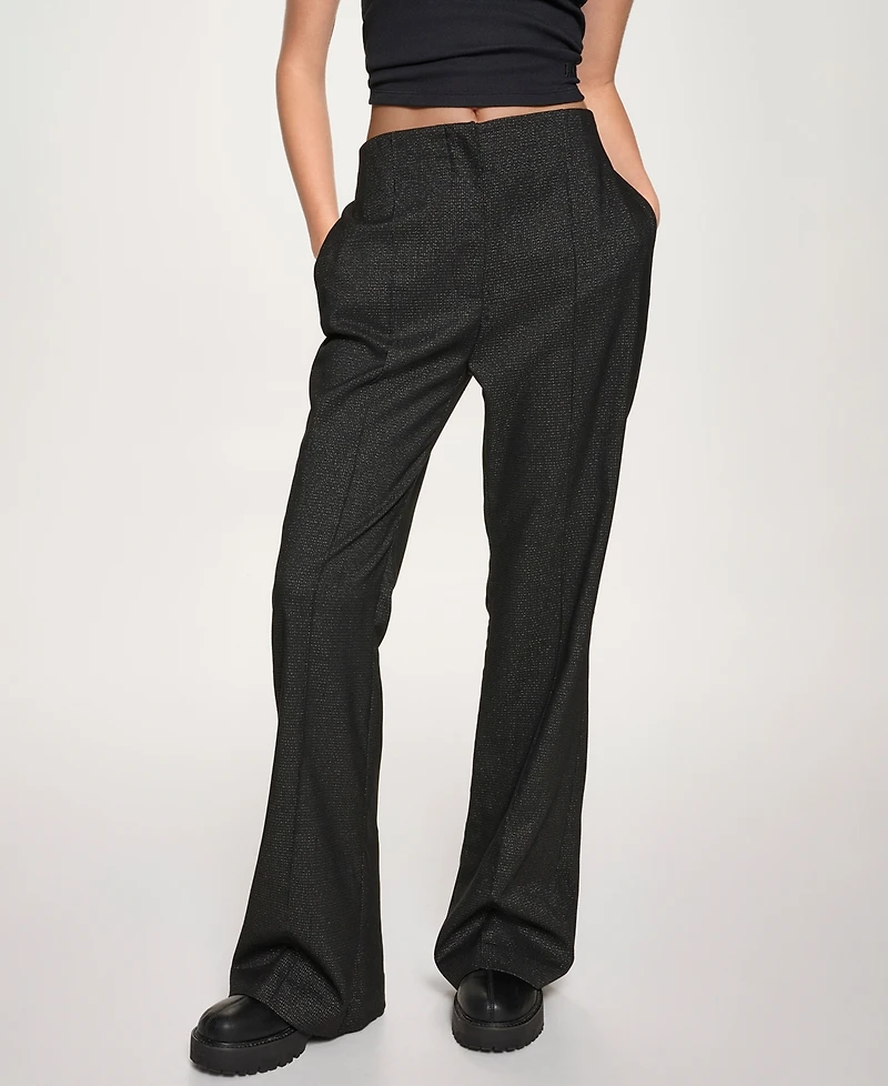 Dkny Women's Fit and Flare Mid Rise Trousers