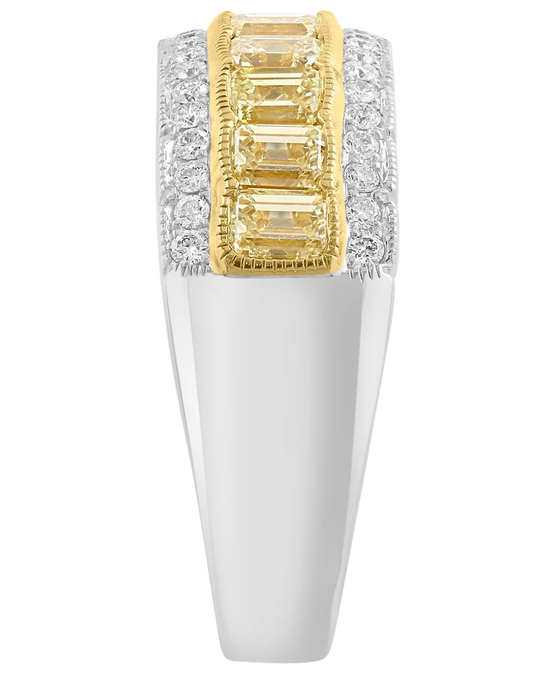Effy Collection White and Yellow Diamond Ring (1-5/8 ct. t.w..) in 18K Two-Tone Gold