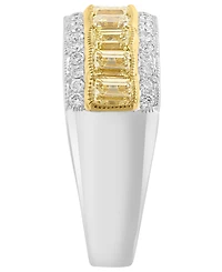 Effy Collection White and Yellow Diamond Ring (1-5/8 ct. t.w..) in 18K Two-Tone Gold