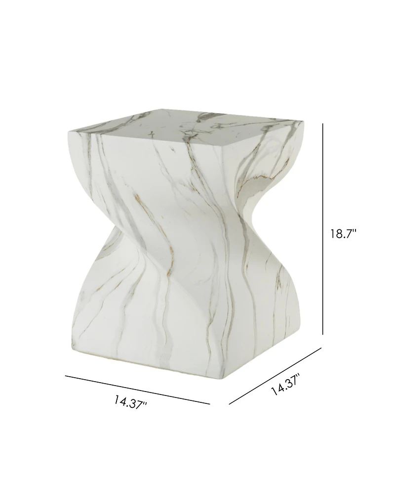 Streamdale Furniture Cement Outdoor Accent Table - Terrazzo Style