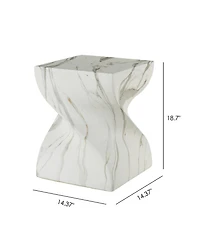 Streamdale Furniture Cement Outdoor Accent Table - Terrazzo Style