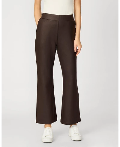 Cable & Gauge Women's Coated Pull On Bootcut Pant