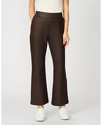 Cable & Gauge Women's Coated Pull On Bootcut Pant