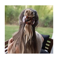 Headbands of Hope Large Oval Claw Clip Set – Tortoise & Smoke Leopard