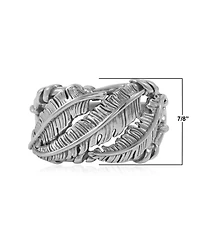 American West Jewelry Sterling Silver 3-Feather Ring