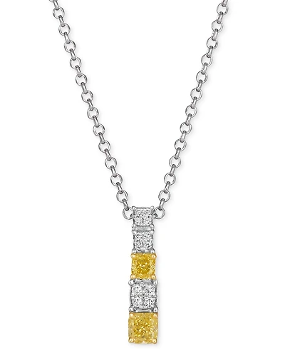 Le Vian Sunny Yellow Diamond (0.38 ct. t.w.) and Vanilla Diamond (0.06 ct. t.w.) Pendant Necklace in 14k Two-Tone Gold