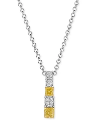 Le Vian Sunny Yellow Diamond (0.38 ct. t.w.) and Vanilla Diamond (0.06 ct. t.w.) Pendant Necklace in 14k Two-Tone Gold