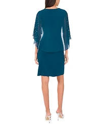 Msk Women's Side Drape Overlay Pull-On Dress