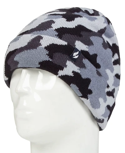 Heat Holders Boys 8-16 Gavin Camouflage Knit Roll Up Hat