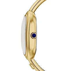 Fossil Women's Sloan Three-Hand Gold-Tone Stainless Steel Bangle Watch, 25mm