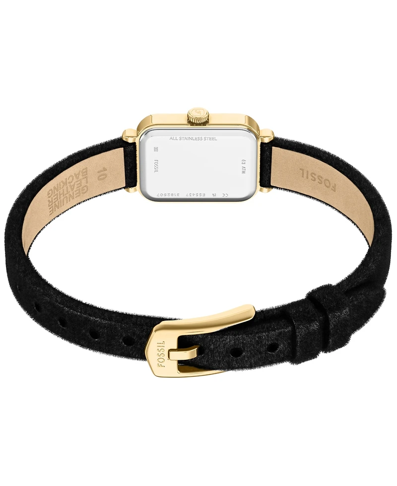 Fossil Women's Raquel Two-Hand Black Velvet Watch, 18mm