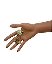 Olivia Pratt Gold Metal Elegant Fob Nurse Watch