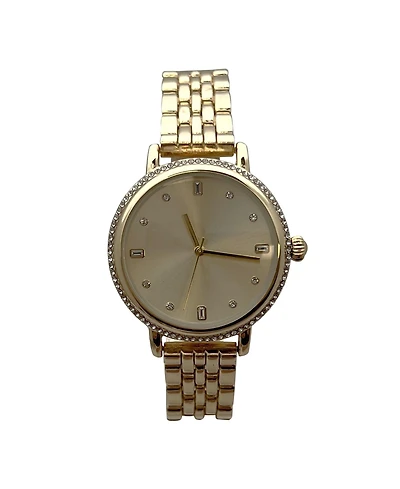 Gold Elegant Everyday Rhinestones Bezel Women Watch