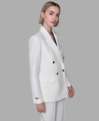 Karl Lagerfeld Paris Women's Long-Sleeve Double Breasted Blazer