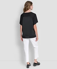 Dkny Women's Crewneck Short Sleeve T-Shirt