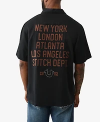 True Religion Men's Graphic Camp Short-Sleeve Shirt