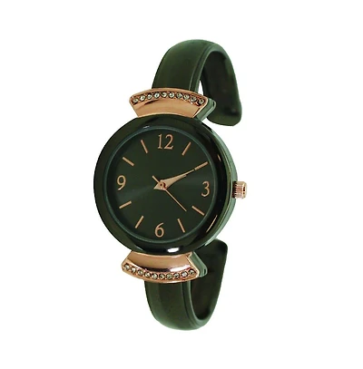 Gunmetal Rose Gold Olivia Pratt Classic Every Day Metal Bangle Watch